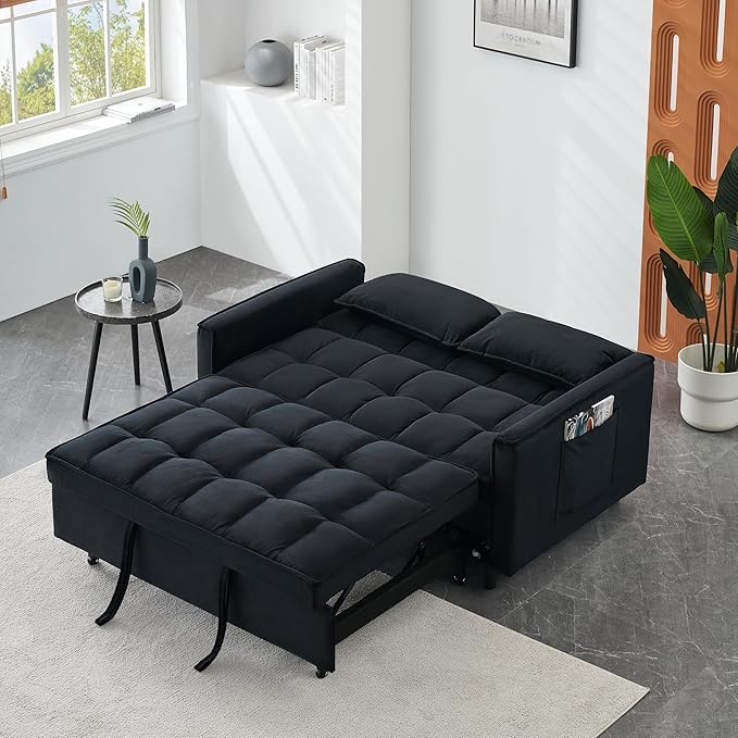 Ball & Cast 55" Convertible Sleeper Sofa Bed, Convertible Pull Out Couch - Image 5