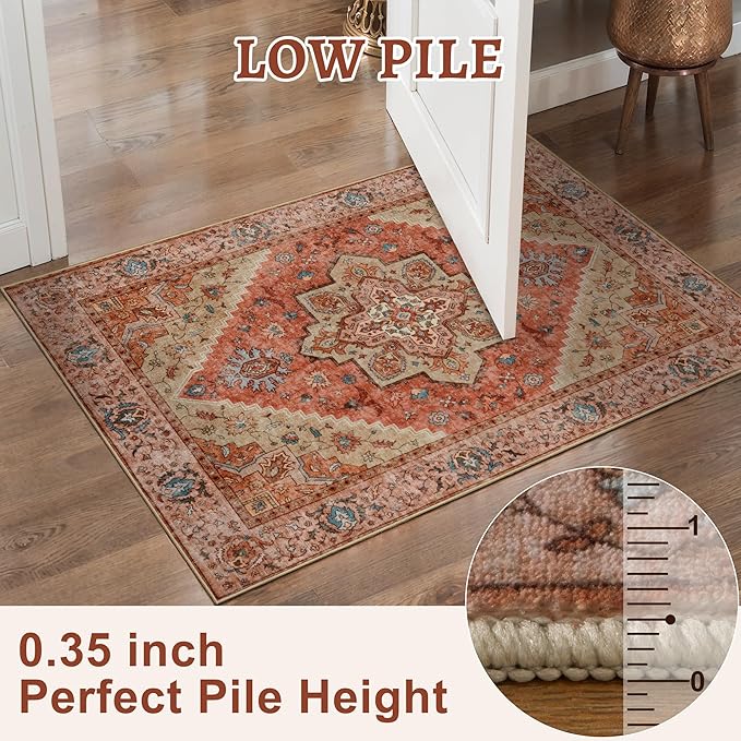 angsoo Vintage 2x3 Washable Rug - Image 2