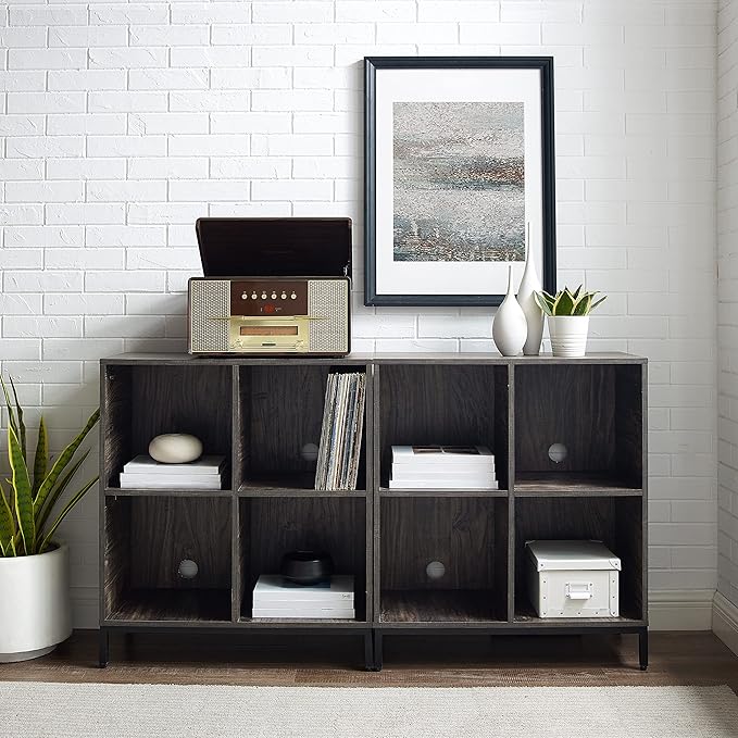 Crosley Furniture Jacobsen 2-Piece Vinyl Record Storage Cube Bookcase Set and - Image 2