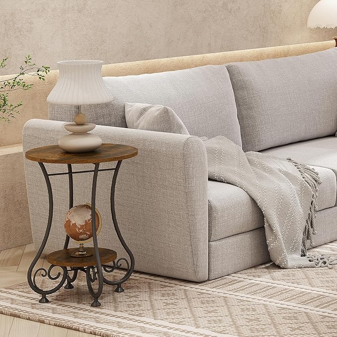 Side Table, Small Round End Table - Image 7