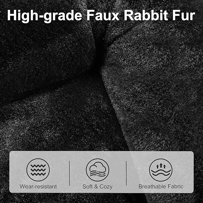 Comfy Saucer Chair for Adults, Foldable Living Room Chairs, Soft Faux Fur - Image 5