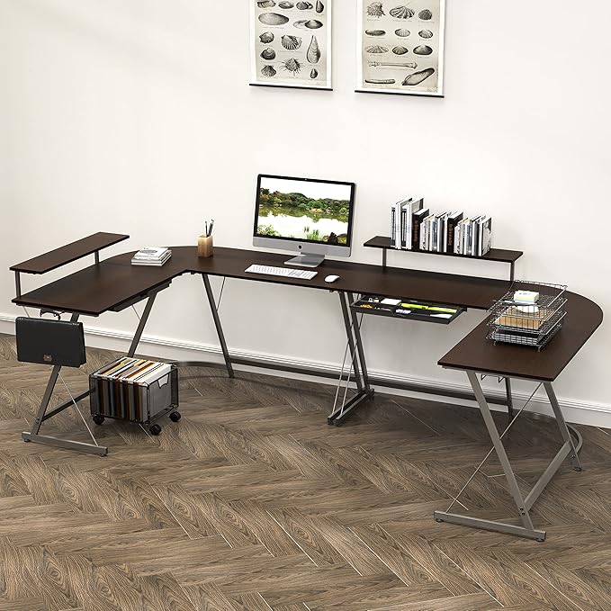 SHW 51 x 51 Inches Vista L-Shaped Desk - Image 2