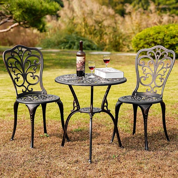 Outdoor Bistro Set 3 Piece Patio Bistro Set - Image 5