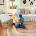 Homespice Harvest Jute Brown Braided Rug 8x10' Oval Rug by Homespice
