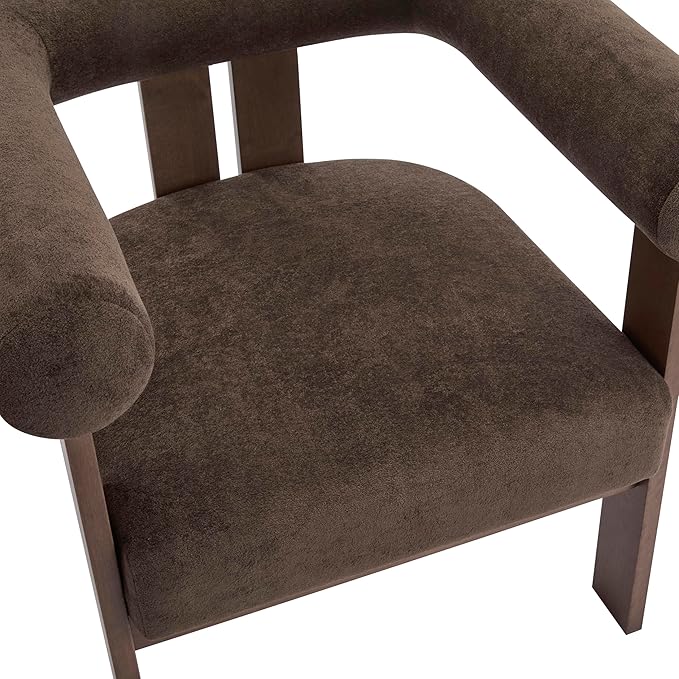 Christopher Knight Home Rones Modern Velvet Upholstered Accent Chair, Wooden - Image 10