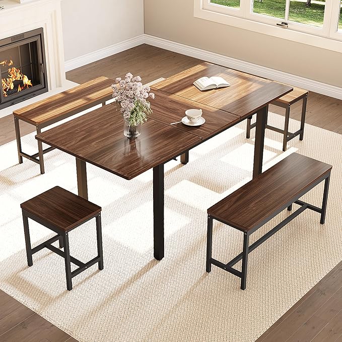 Garvee 5 PCs Extendable Dining Table Set - Image 8