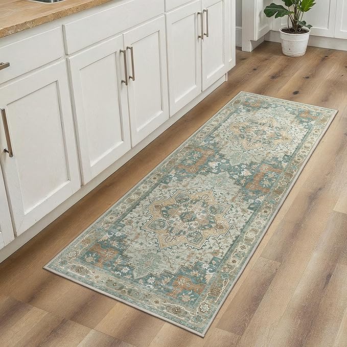 GENIMO 2x5 Runner Rugs for Hallway, Machine Washable Non Slip Vintage Rugs - Image 2
