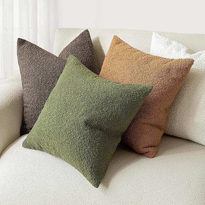 Foindtower Pack of 2, Decorative Textured Boucle Throw Pillow Covers Accent - Image 6