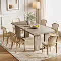 LITTLE TREE 71-Inch Dining Table, Rectangular Wooden Kitchen Table by LITTLETREE