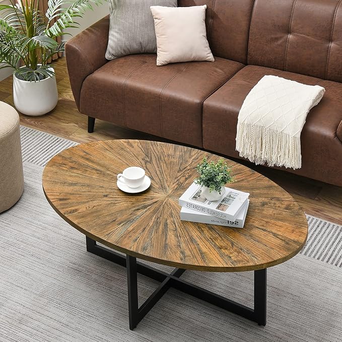 Solid Wood Oval Coffee Table by JESONVID
