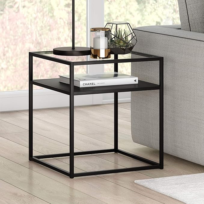 Ada 20'' Wide Square Side Table in Blackened Bronze - Image 2