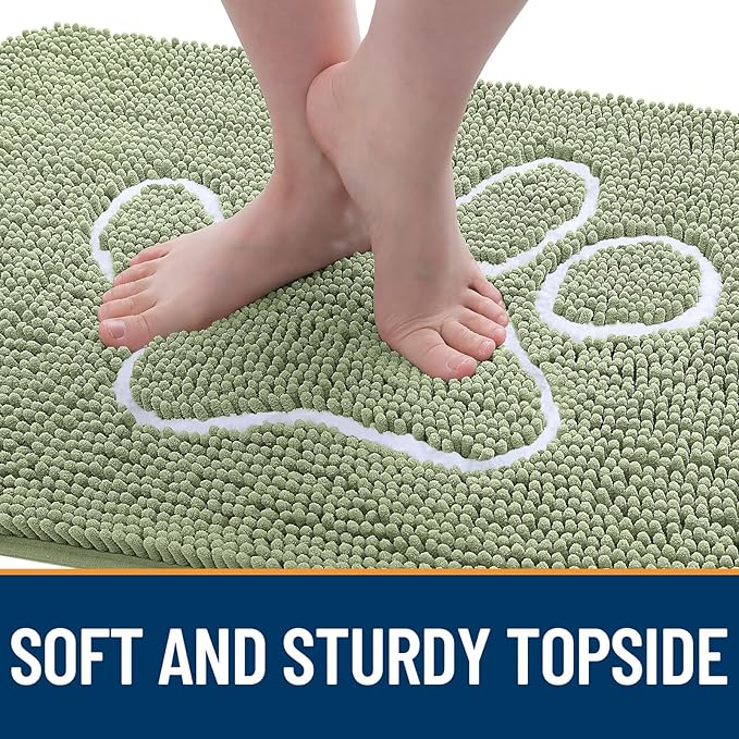 OLANLY Door Mat for Muddy Dog Paws 36x24, Ultra Absorbent Chenille Mud Doormat - Image 4