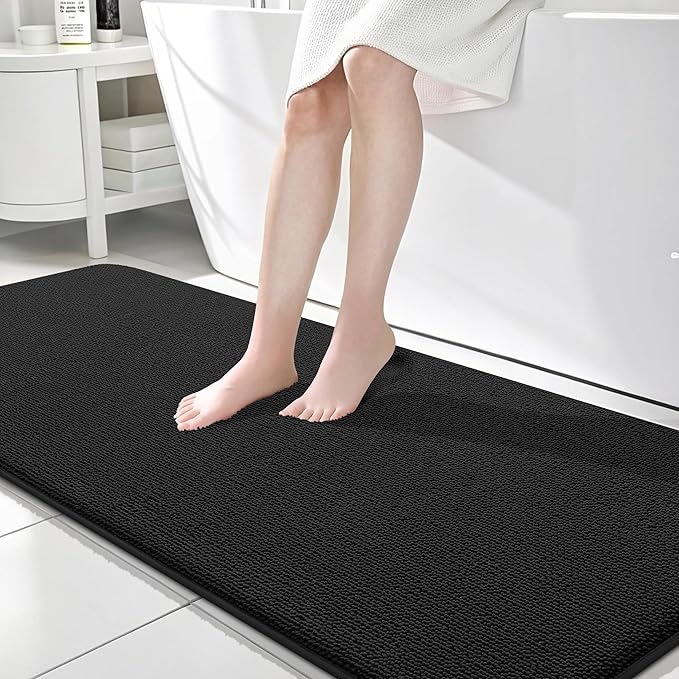 OLANLY Thick Memory Foam Bath Mat Rug 70x24, Extra Soft Absorbent Bathroom Rug by OLANLY