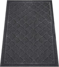 Front Door Mat Indoor Outdoor, Heavy Duty Low Profile Entrance Rug by HOMEK