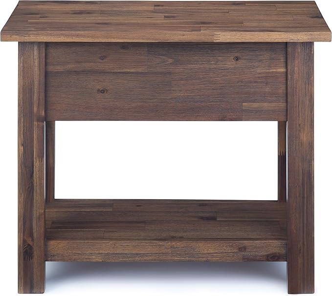 SIMPLIHOME Monroe SOLID ACACIA WOOD 14 inch Wide Rectangle Rustic Narrow Side - Image 10