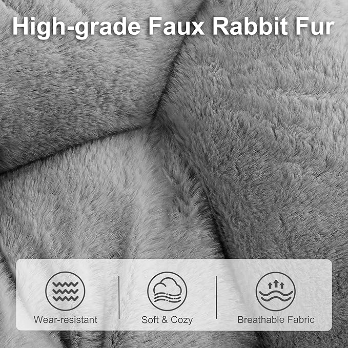 Comfy Saucer Chair for Adults, Foldable Living Room Chairs, Soft Faux Fur - Image 4