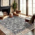 Washable Area Rug 8'x10' Retro Boho Design Non-Shedding Non-Slip Easy Care Ideal by CHAMPLANT