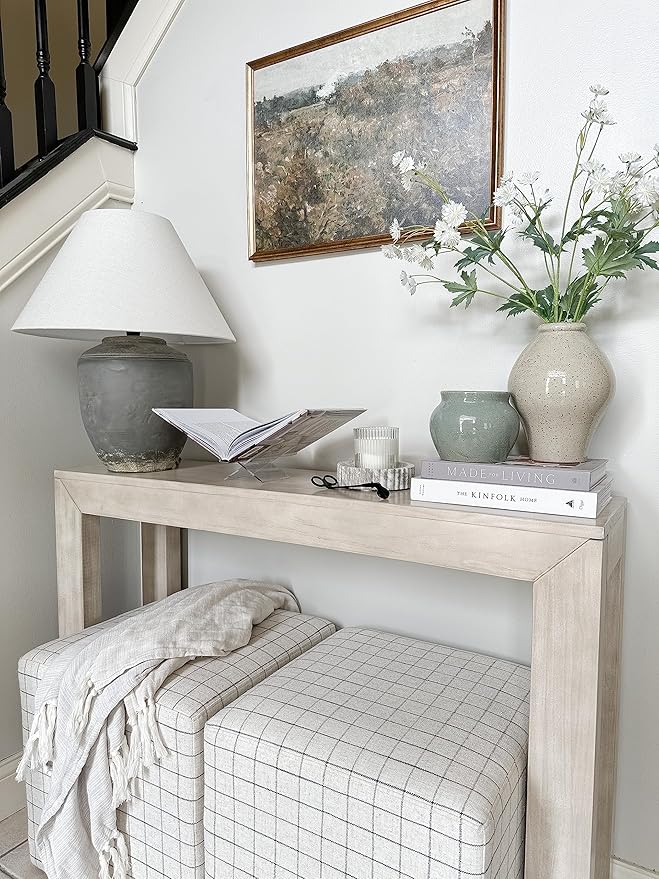 Plank+Beam Modern Solid Wood Console Table, 46.25 Inch, Sofa Table, Narrow - Image 7
