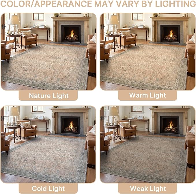 9X12 Area Rugs Machine Washable Rugs - Image 6