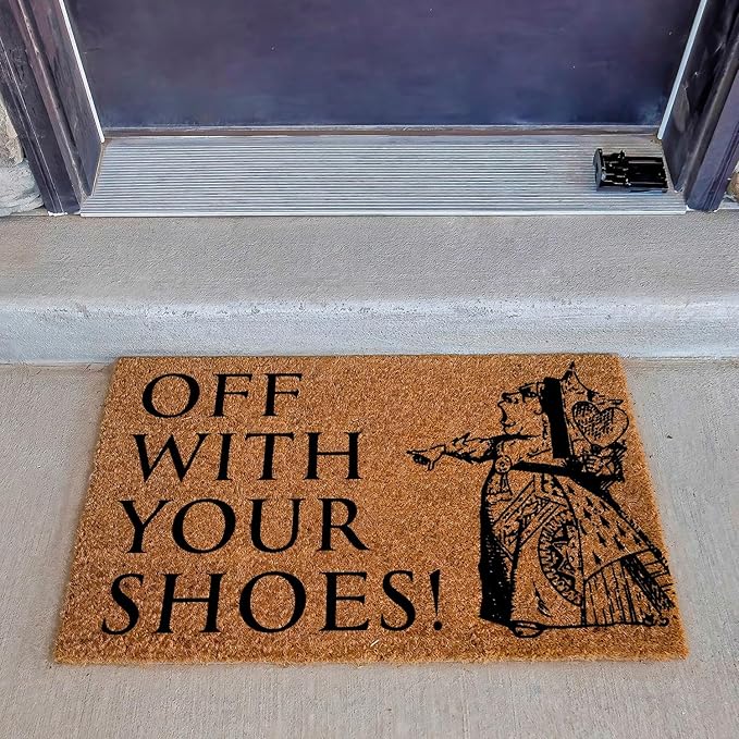 Funny Coir Doormat Off with Your Shoes Front Door Mat Entryway Outdoor Mats - Image 3