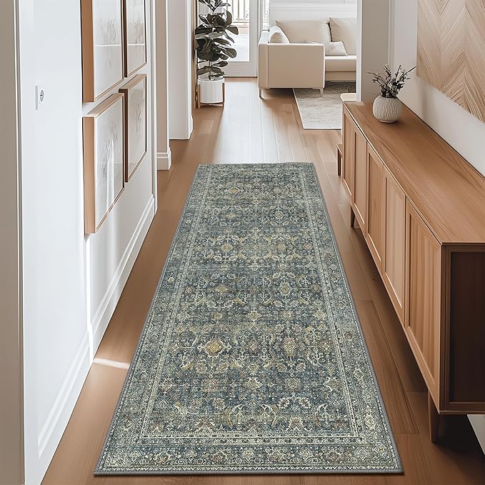 2X10 Area Rugs Machine Washable Rugs by BESBLEE