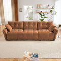 Modern Chenille Fabric 3-Seat Sofa w/ 2 Pillows, Premium Upholstery Living Room by FAVSH