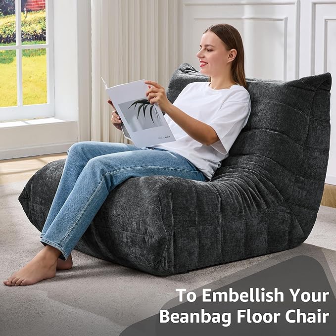 Bean Bag Chairs for Adults Giant Bean Bag Chair Memory Foam BeanBag Chair Big - Image 6