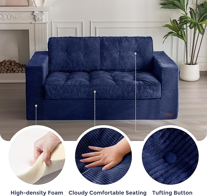 MAXYOYO Bean Bag Chair for Adults, Upholstered Floor Sofa - Image 5