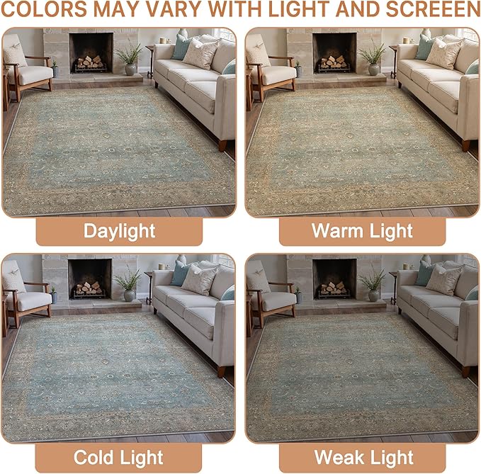 8X10 Area Rugs Machine Washable Rugs - Image 6