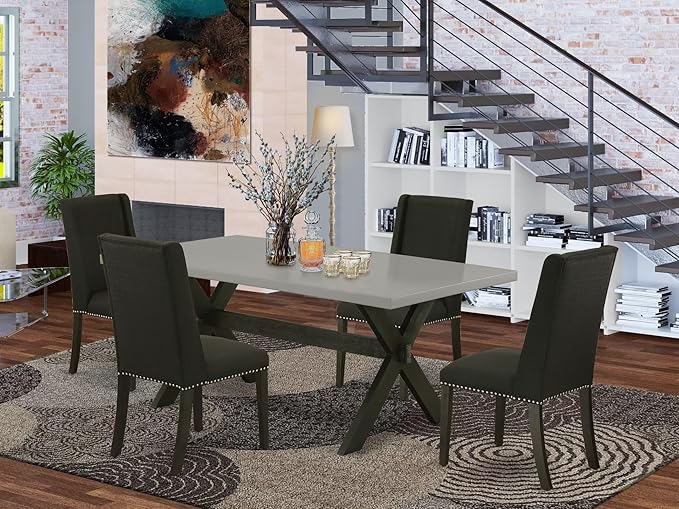 East West Furniture X697FL624-5 5 Piece Kitchen Table & Chairs Set Includes a - Image 2