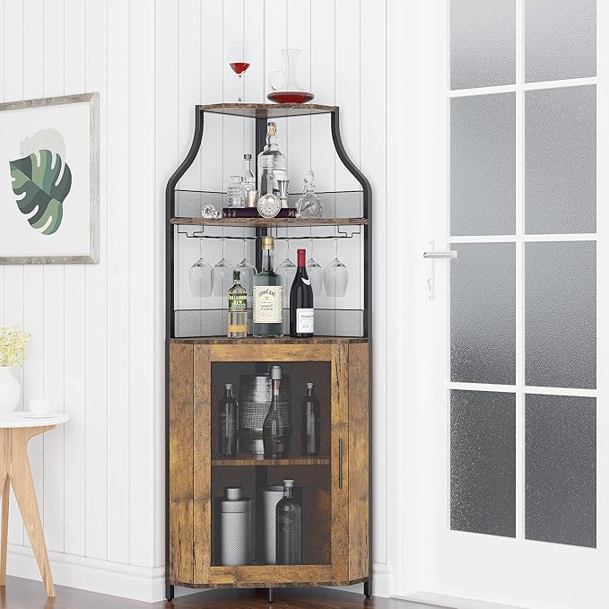 GAOMON Corner Wine Cabinet - Image 4