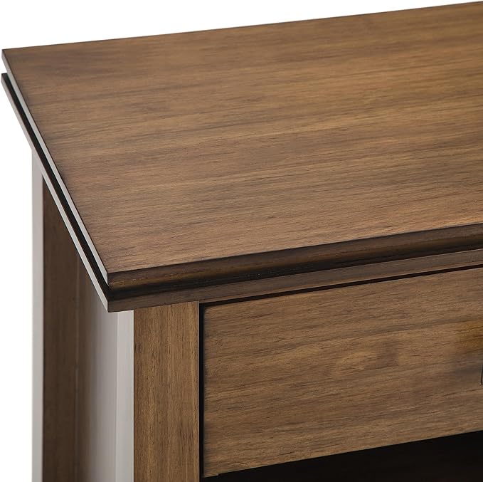 SIMPLIHOME Artisan SOLID WOOD 24 inch Wide Transitional Bedside Nightstand - Image 7