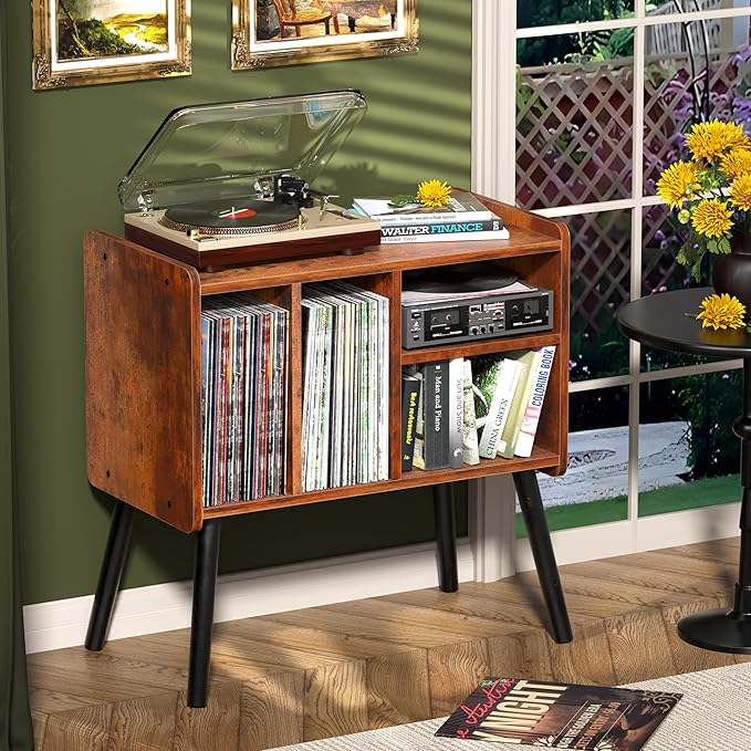 Record Player Table, Mid-Century Record Player Stand - Image 6