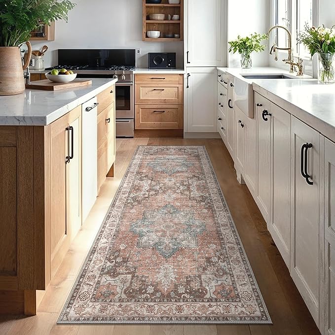 GENIMO 2x10 Runner Rugs for Hallway, Machine Washable Non Slip Vintage Rugs - Image 3