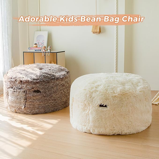 MAXYOYO Kids Bean Bag Chair, Stuffed Faux Fur Bean Bag - Image 9
