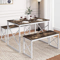 VECELO Kitchen Table with 2 Benches by VECELO