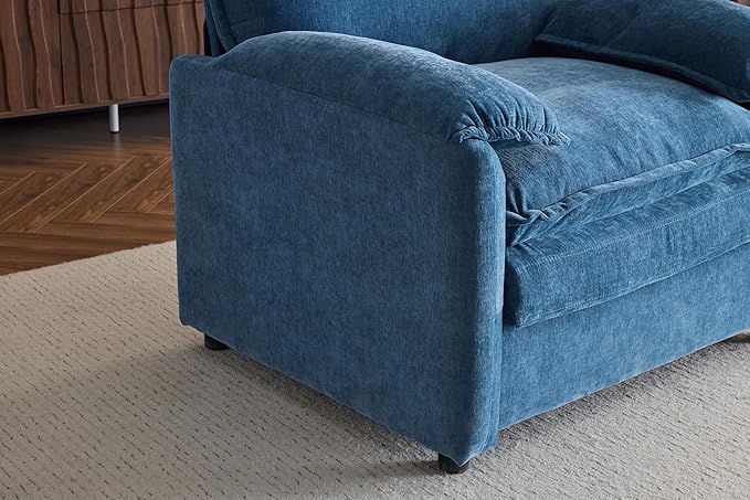 Ball & Cast 38" Oversized Chenille Lounge Chair, Reading Armchair - Image 9