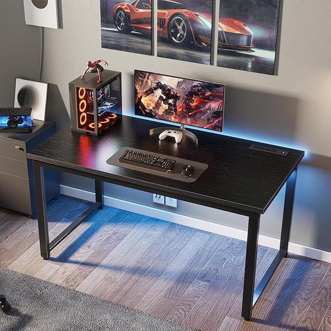 Huuger 48 x 24 inch Desk with Power Outlets & USB-C, Deeper & Thicker Desktop - Image 2