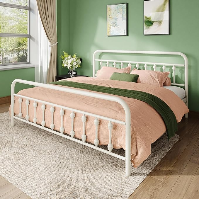 Allewie 14 Inches King Size Metal Platform Bed Frame - Image 3