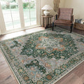 GENIMO 8x10 Area Rugs for Living Room, Machine Washable Non Slip Vintage Rugs by GENIMO