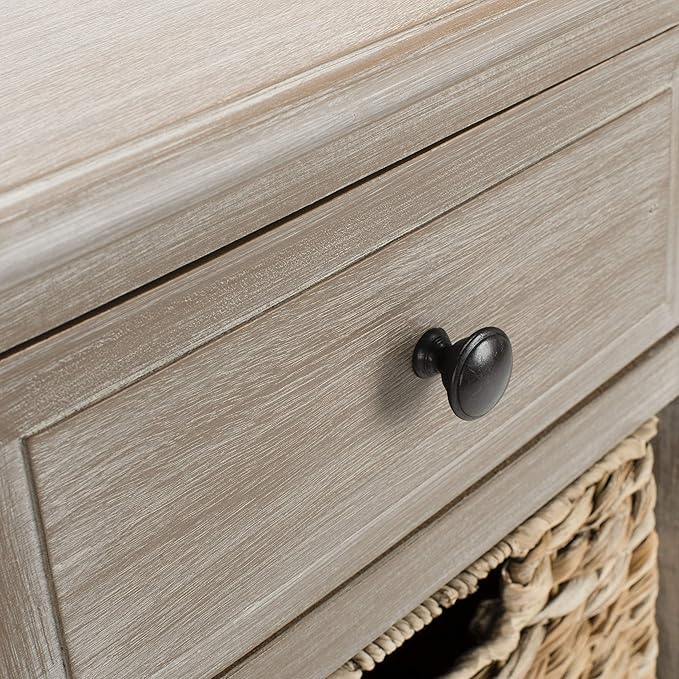Safavieh American Homes Collection Michaela Vintage White Side Table - Image 4