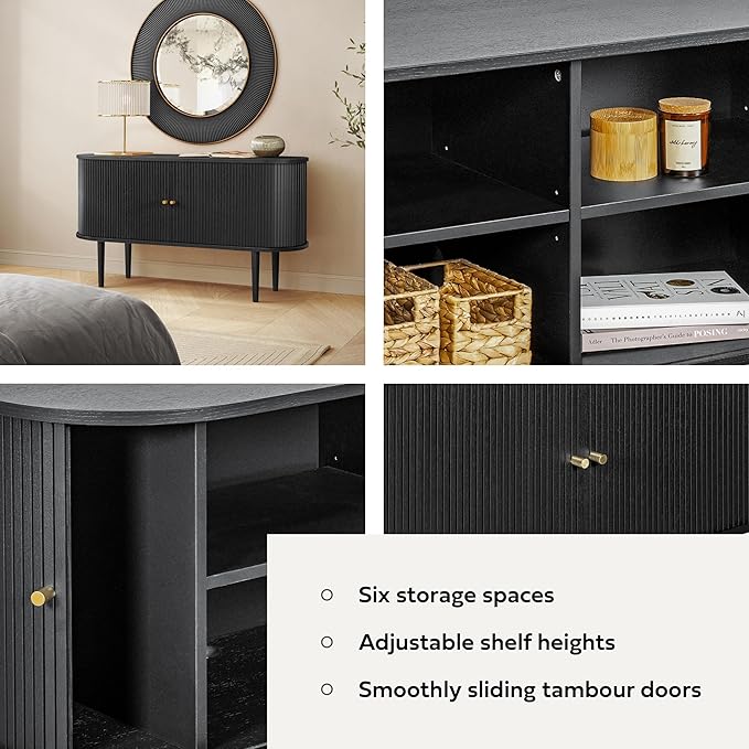 WERMO 55'' Black Sideboard Cabinet - Image 3