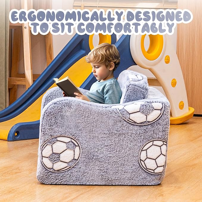 Lamerge 2-in-1 Toddler Couch, Glow in The Dark Baby Floor Bed, Foldable Toddler - Image 4