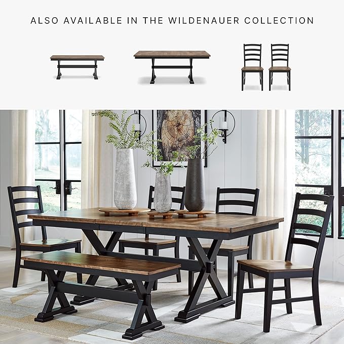 Signature Design by Ashley Wildenauer Farmhouse Dining Extension Table - Image 6