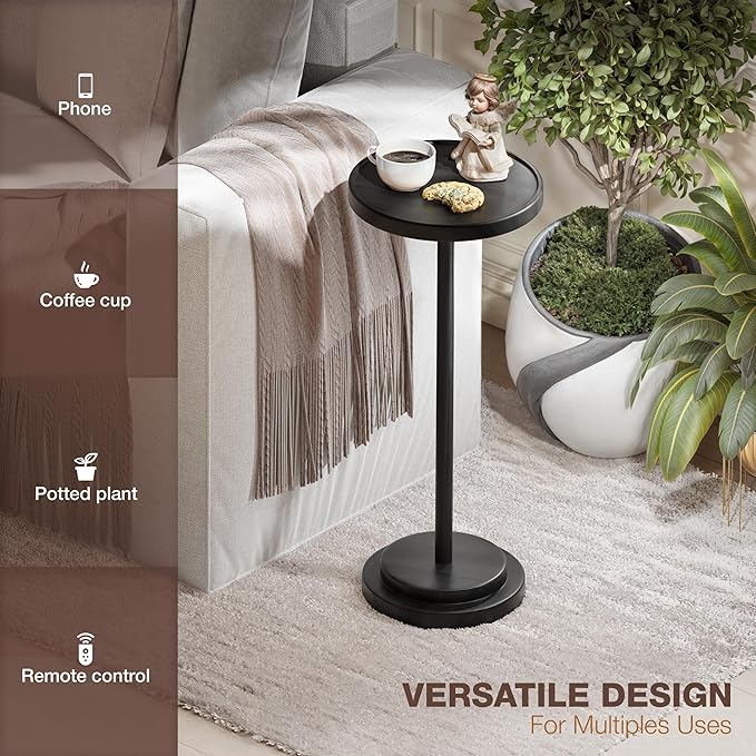 Drink Table, 24.4" Tall Compact Side Table - Image 5