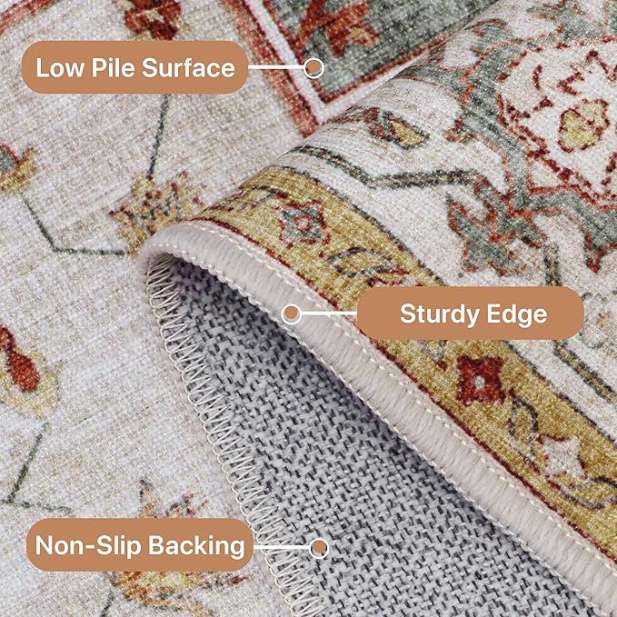 8X10 Area Rugs Machine Washable Rugs - Image 6