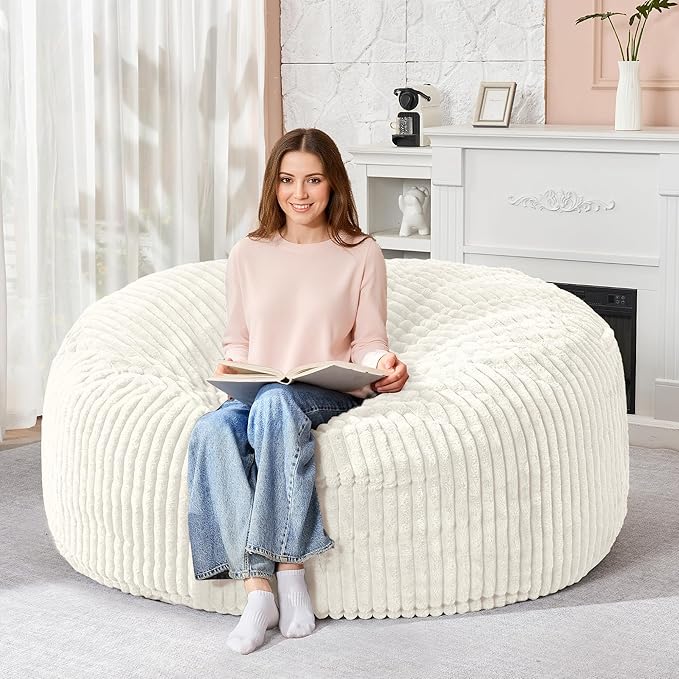 HABUTWAY 5FT Bean Bag Chair, Memory Foam Beanbag Chair by HABUTWAYMakeYourLifeComfortable