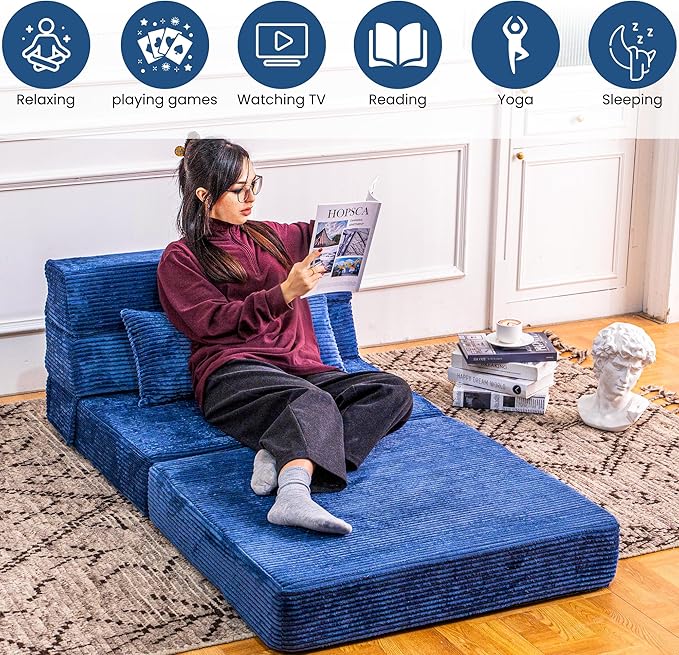 Folding Sofa Bed, Convertible Sleeper Chair - Image 6