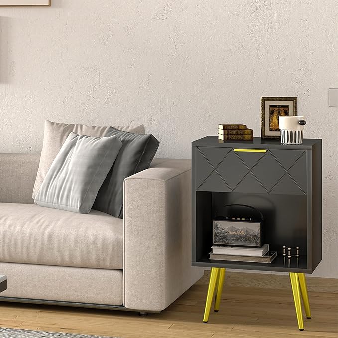 Black Nightstand, Bedside Table - Image 5