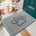 OLANLY Door Mat for Muddy Dog Paws 24x16, Ultra Absorbent Chenille Mud Doormat by OLANLY